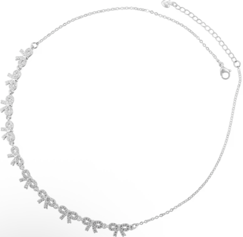 سلسلة فيونكات فضية | Silver Bow Necklace