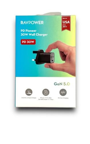 فيش راف باور جداري ميني 30W مع منفذ PD – أسود