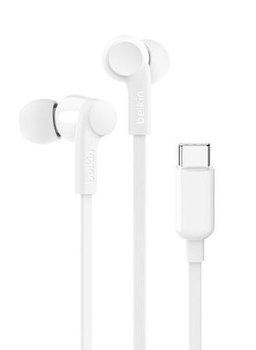 سماعة أذن داخلية Belkin SoundForm Earbuds مع موصل USB Type-C وميكروفون