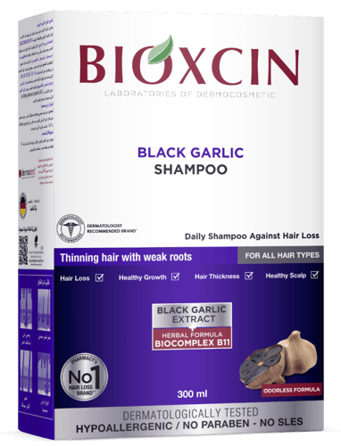 بيوكسين شامبو الثوم الاسود مضاد لتساقط الشعر 300مل
