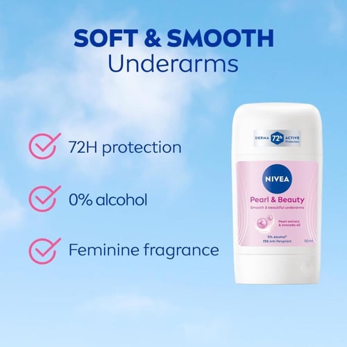نيفيا بيرل اند بيوتي مزيل عرق للنساء ستيك 50مل