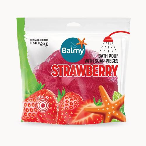 بالمي ليفة استحمام اسنفجية بالفراولة