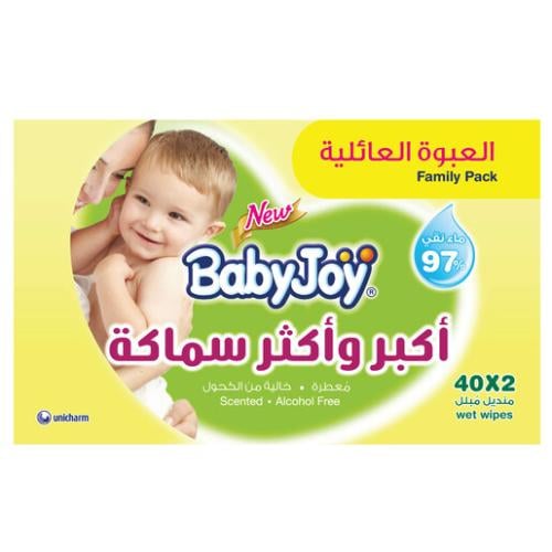 مناديل بيبي جوي مبللة سميكة معطرة 80 حبة