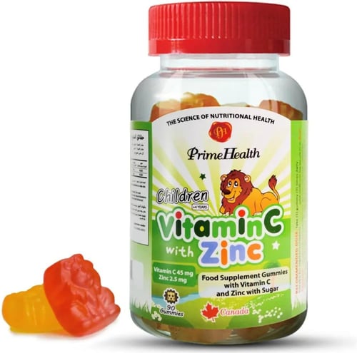 برايم هيلث جاميز فيتامين سي مع زنك للاطفال 90 قطعة