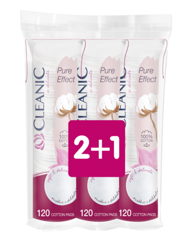 كلينيك قطن لازالة المكياج 120 حبة 2+1 مجاناً