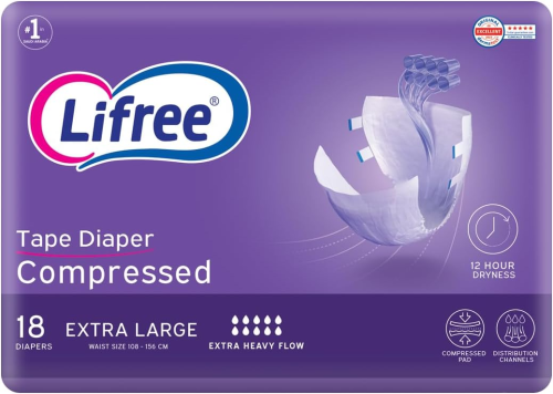 ليفري حفائض كبار السن مقاس كبير جداً 18 حفاضة