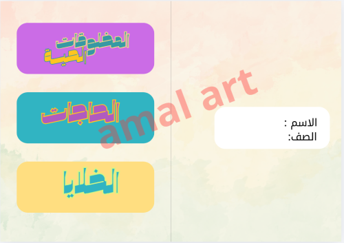 مطوية المخلوقات الحية وحاجاتها – علوم ثالث | PDF