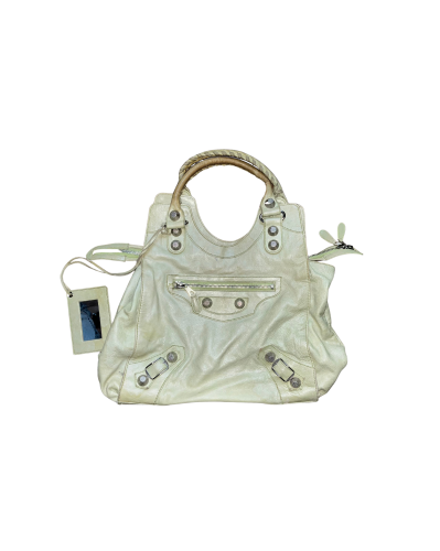 Balenciaga Sahara Lambskin Leather Giant 21 Silver...