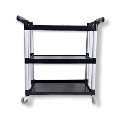 Black trolley cart · 3 levels · multiple sizes