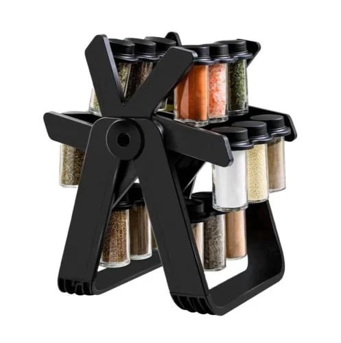 Spice rack with 18 spice jars · Kitchen