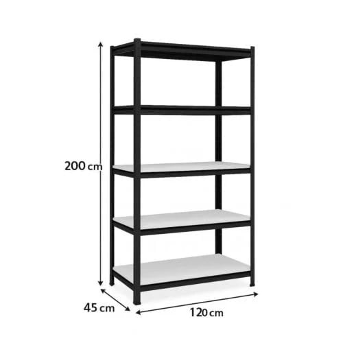 Wooden metal shelves 45×120×200 cm · 200 kg/shelf...