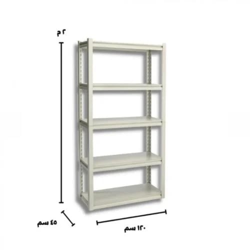 Wooden metal shelves 200×120×45 cm · 200 kg per shelf · 5 shelves · White