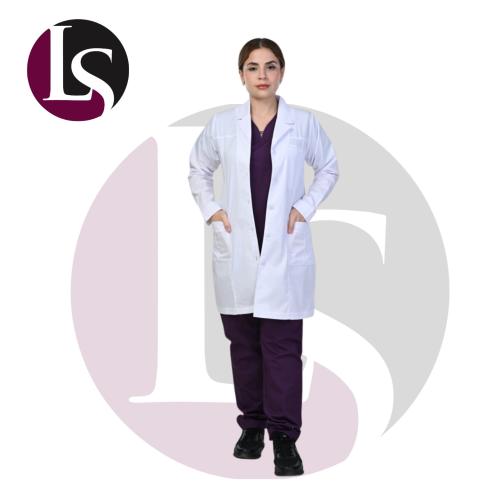 لاب كوت طبي قطن فاخر بتفاصيل أنيقة LS1-130