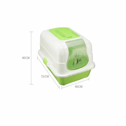 Closed plastic sand dish for cats in different col...