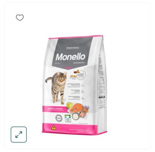 Monello cat food for adult cats with salmon and ch...