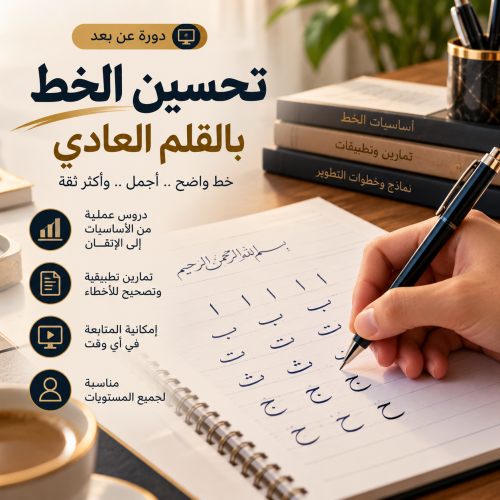 دورة تحسين الخط بالقلم العادي