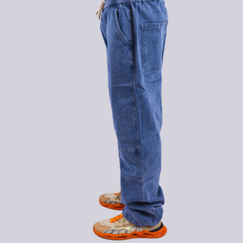 جينز اوفر سايز أزرق