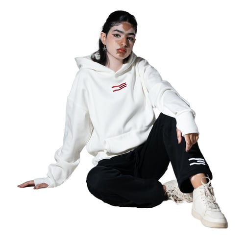 هودي أوفر سايز - نقاء أبيض