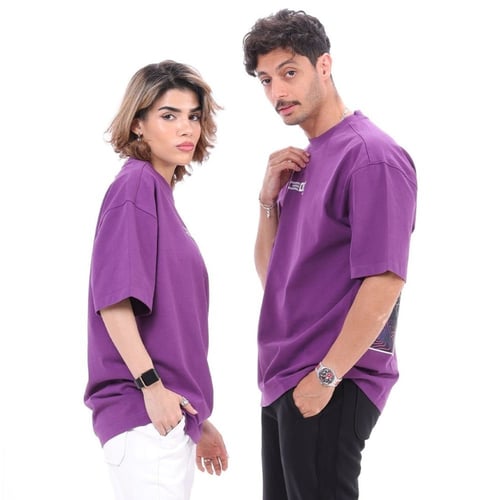 تيشيرت أوفر سايز - جاذبية بنفسجية