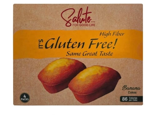 Gluten-free cake with banana flavor and sweeteners...