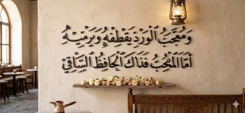 ومعجب الورد يقطفه