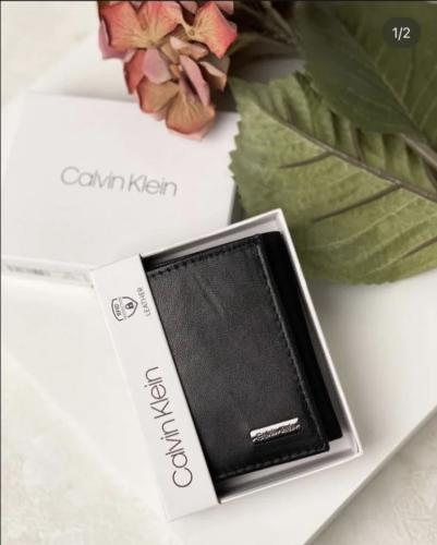 محفظه كيلفن كلاين جلد اسود لوقو اصلي