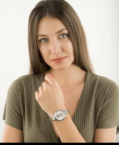 ساعه دكني فضي