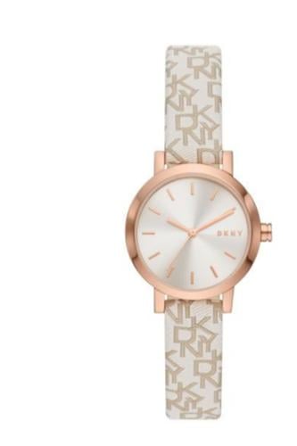 ساعه دكني بسير قماشي منقوش اللوقو