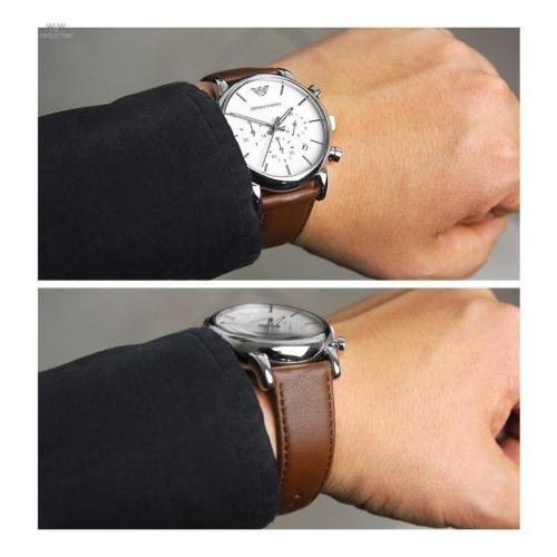 ساعه ارمني جلد بني رجالي