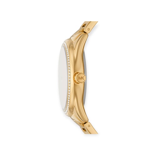 ساعه مايكل ذهبي ميناء متوسط لوقو كرستال