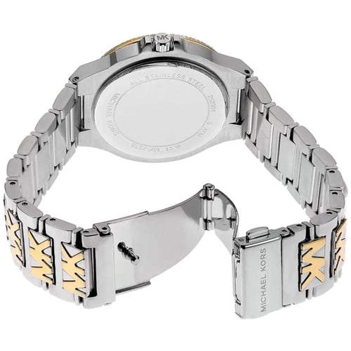 ساعه مايكل كورس مكس فضي وذهبي مع سقنتشر ع السير