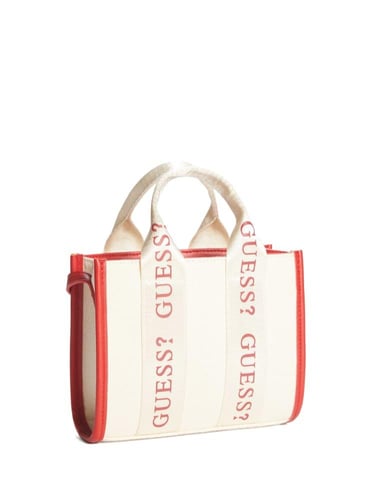 شنطه قيس المني لون بيج واحمر