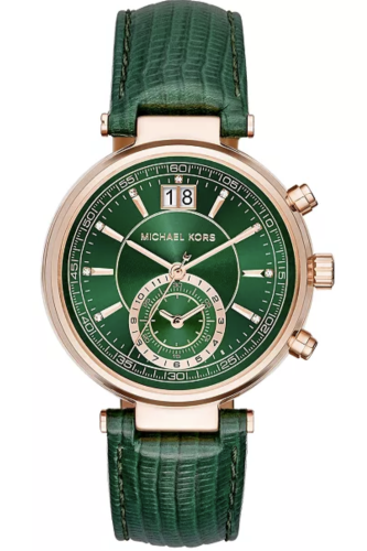 ساعه مايكل كورس لون زمردي بداخليه فخمه