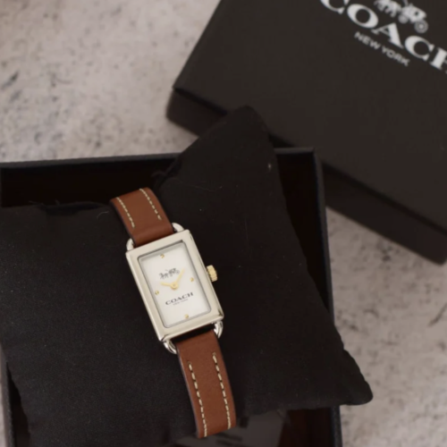 ساعه كوتش بنيه ميناء صغير وسير نحيف 24Mm اصلي