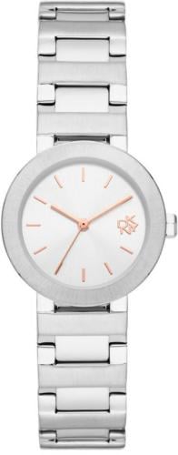 ساعه دكني يوميه لون فضي وشعار في المينا