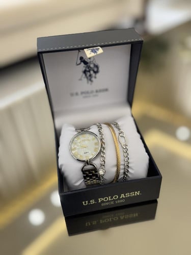 ساعه بولو نسائية مع اساور