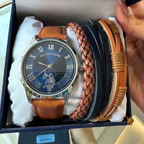 ساعه بولو الرجاليه مع اساور مختلفه