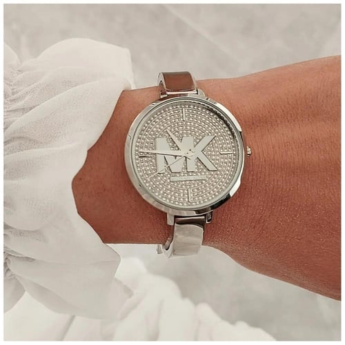 ساعه مايكل فضيه ميناء كرستال للمناسبات