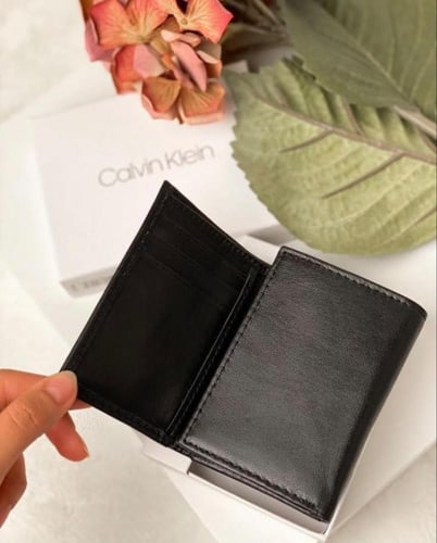 محفظه كيلفن كلاين جلد اسود لوقو اصلي