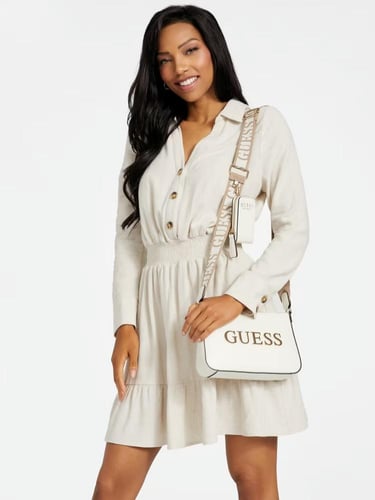 شنطه قيس ابيض بمحفظه