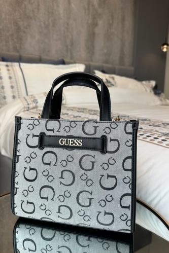 شنطه قيس سقنتشر رمادي واسود