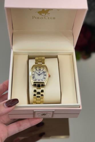 ساعه بولو مسائيه لون ذهبي