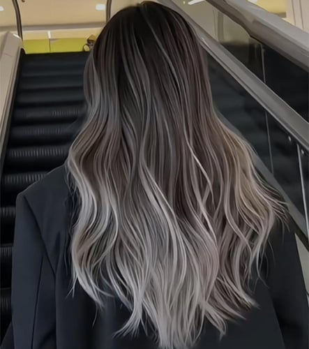 صبغه شعر لون رمادي سموكي100مل تغطي الشيب 100‎%‎