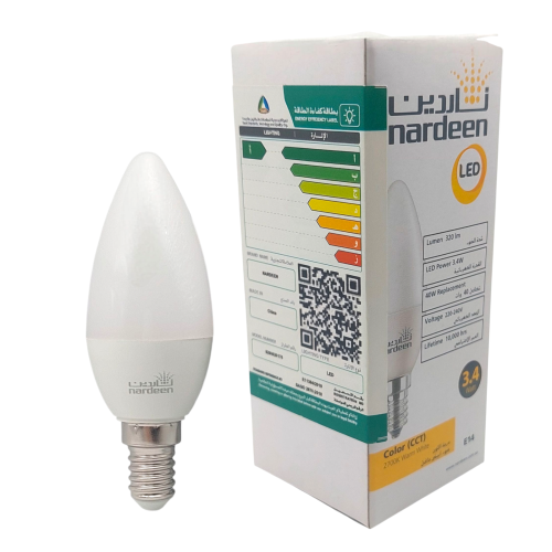 لمبة ليد بلحة ثلجي 3.4 وات أصفر - ناردين nardeen