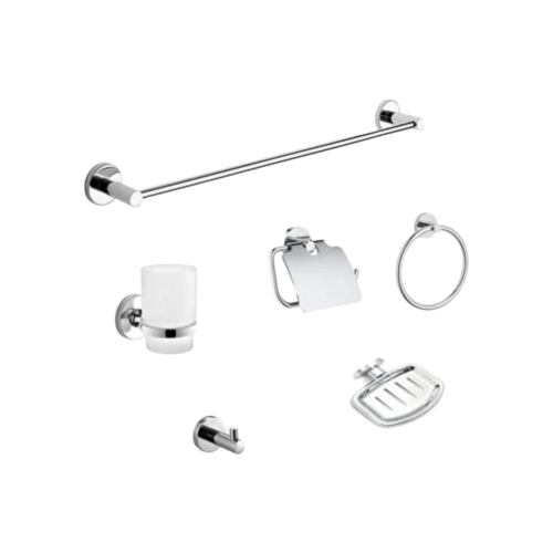 طقم اكسسوارات حمام 6 قطع كروم 5036 ألماني - ستالي...