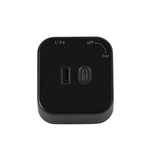 فيش مجرى مسار متحرك مربع أسود USB+Type-C - توفل TO...
