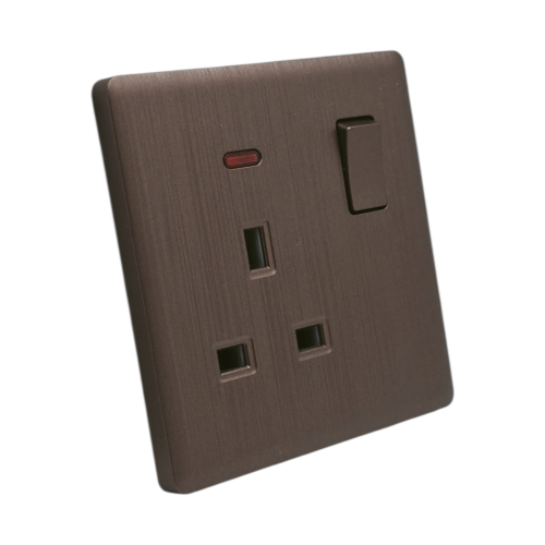 فيش مع مفتاح ولمبة 13 أمبير بني سليم - الرائد العر...