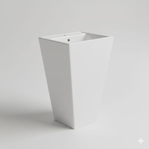 مغسلة عامود أكرليك مربع بدون هراب 82×57×17 سم مودي...