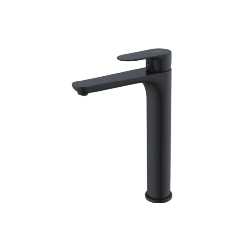 خلاط مغسلة أسود مدور طويل ستارك 1003 - الخزف السعو...