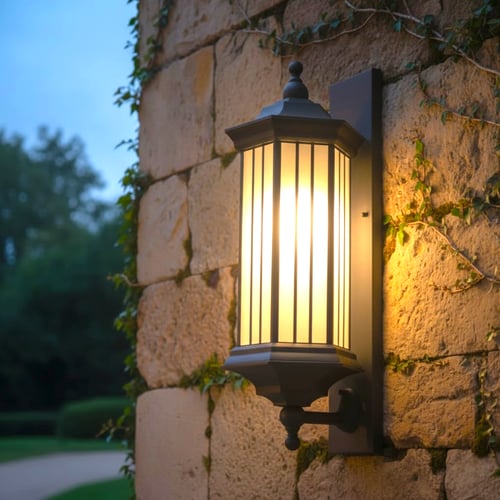 أبليك جداري خارجي 115056 مودرن أسود - نيوباور NEWP...